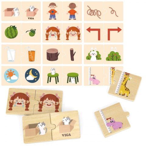 VIGA Drewniana Układanka Puzzle Przeciwieństwa Viga Toys VIGA Drewniana Układanka Puzzle Przeciwieństwa Viga Toys