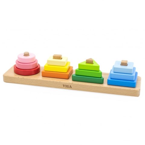 VIGA Drewniany Geometryczny Sorter Układanka Viga Toys VIGA Drewniany Geometryczny Sorter Układanka Viga Toys