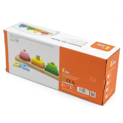 VIGA Drewniany Geometryczny Sorter Układanka Viga Toys VIGA Drewniany Geometryczny Sorter Układanka Viga Toys