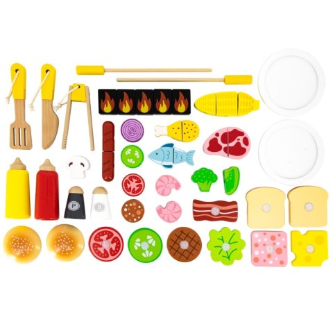 VIGA Duży Drewniany Grill dla Dzieci + 47 Akcesoriów Viga Toys VIGA Duży Drewniany Grill dla Dzieci + 47 Akcesoriów Viga Toys
