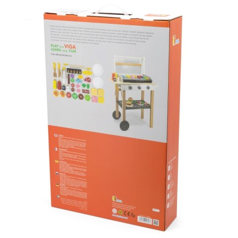 VIGA Duży Drewniany Grill dla Dzieci + 47 Akcesoriów Viga Toys VIGA Duży Drewniany Grill dla Dzieci + 47 Akcesoriów Viga Toys