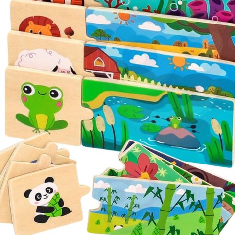 VIGA Puzzle Logiczne ze Zwierzętami Układanka Viga Toys VIGA Puzzle Logiczne ze Zwierzętami Układanka Viga Toys