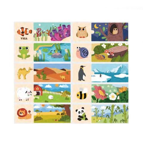 VIGA Puzzle Logiczne ze Zwierzętami Układanka Viga Toys VIGA Puzzle Logiczne ze Zwierzętami Układanka Viga Toys