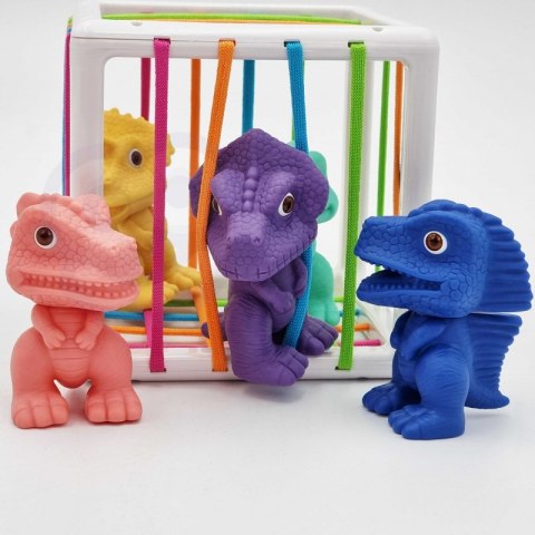 WOOPIE Elastyczna Kostka Sensoryczna Sorter dla Dzieci Kolorowe Dinozaury 6 el. Woopie WOOPIE Elastyczna Kostka Sensoryczna Sorter dla Dzieci Kolorowe Dinozaury 6 el. Woopie