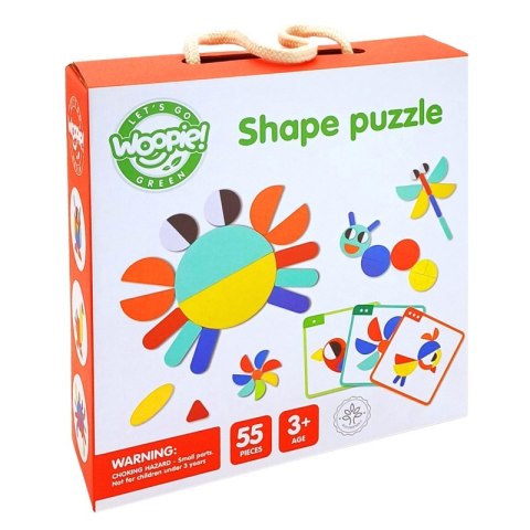 WOOPIE GREEN Drewniana Układanka Montessori 40 Wzorów do Odtworzenia 55 el. Certyfikat FSC Woopie Let's Go Green WOOPIE GREEN Drewniana Układanka Montessori 40 Wzorów do Odtworzenia 55 el. Certyfikat FSC Woopie Let's Go Green