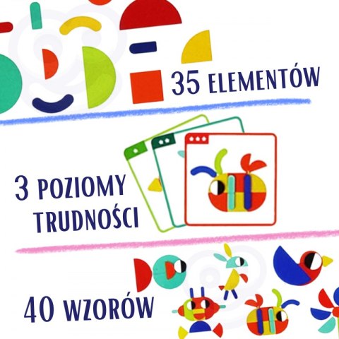 WOOPIE GREEN Drewniana Układanka Montessori 40 Wzorów do Odtworzenia 55 el. Certyfikat FSC Woopie Let's Go Green WOOPIE GREEN Drewniana Układanka Montessori 40 Wzorów do Odtworzenia 55 el. Certyfikat FSC Woopie Let's Go Green