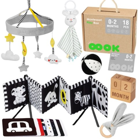 TOOKY TOY Box Pudełko XXL Montessori Edukacyjne 7w1 Sensoryczne 0-2 Mies Tooky Toy TOOKY TOY Box Pudełko XXL Montessori Edukacyjne 7w1 Sensoryczne 0-2 Mies Tooky Toy