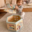 TOOKY TOY Interaktywny Drewniany Sześciokąt Montessori Otwierane Pudełko Tooky Toy
