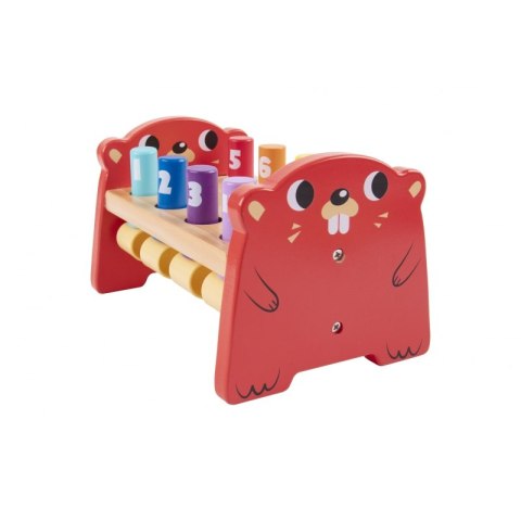 TOOKY TOY Wbijak Przebijak Drewniany Kolorowy Tooky Toy TOOKY TOY Wbijak Przebijak Drewniany Kolorowy Tooky Toy