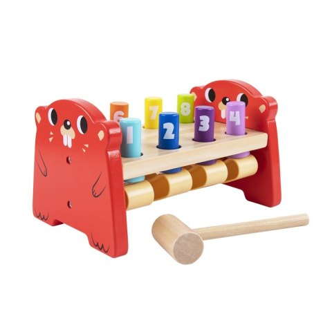 TOOKY TOY Wbijak Przebijak Drewniany Kolorowy Tooky Toy TOOKY TOY Wbijak Przebijak Drewniany Kolorowy Tooky Toy