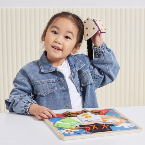 VIGA Drewniana Tablica Manipulacyjna Klamry Zamki Magik Monstessori Viga Toys VIGA Drewniana Tablica Manipulacyjna Klamry Zamki Magik Monstessori Viga Toys