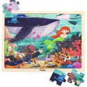 VIGA Drewniane Puzzle Układanka 24 el. Sekrety Morza Viga Toys