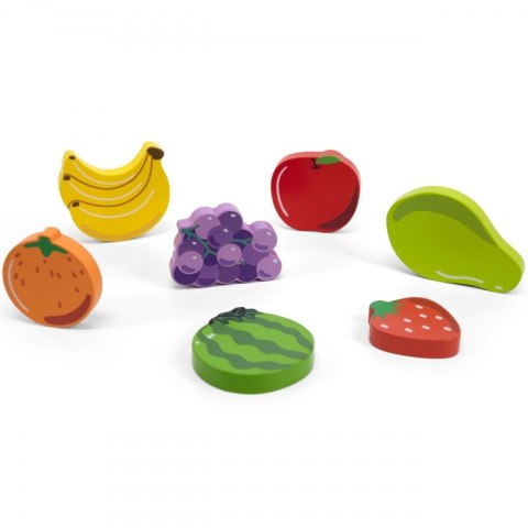 VIGA Drewniane Puzzle Układanka Montessori 2w1 Figurki Owoce Viga Toys VIGA Drewniane Puzzle Układanka Montessori 2w1 Figurki Owoce Viga Toys