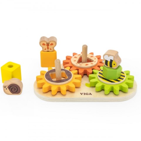 VIGA Drewniany Sorter Koła Zębate "Kształty i Mechanizmy" Viga Toys VIGA Drewniany Sorter Koła Zębate "Kształty i Mechanizmy" Viga Toys