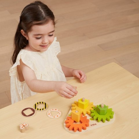 VIGA Drewniany Sorter Koła Zębate "Kształty i Mechanizmy" Viga Toys VIGA Drewniany Sorter Koła Zębate "Kształty i Mechanizmy" Viga Toys