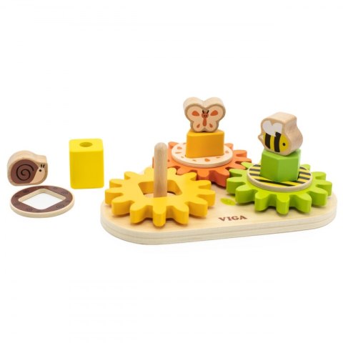 VIGA Drewniany Sorter Koła Zębate "Kształty i Mechanizmy" Viga Toys VIGA Drewniany Sorter Koła Zębate "Kształty i Mechanizmy" Viga Toys