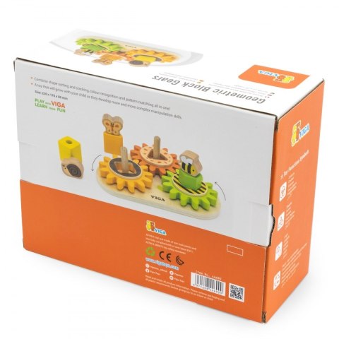 VIGA Drewniany Sorter Koła Zębate "Kształty i Mechanizmy" Viga Toys VIGA Drewniany Sorter Koła Zębate "Kształty i Mechanizmy" Viga Toys