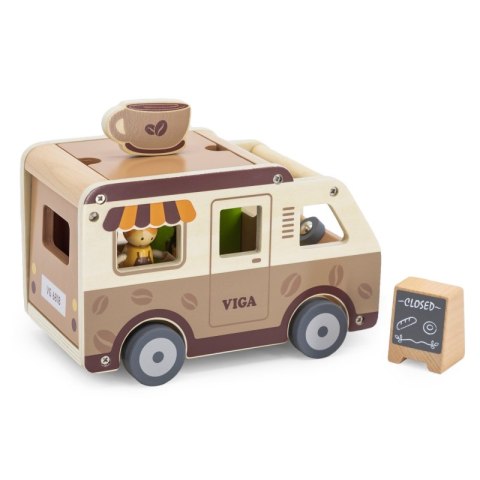 VIGA Food truck Drewniane Auto Kawiarnia Cukiernia Viga Toys VIGA Food truck Drewniane Auto Kawiarnia Cukiernia Viga Toys