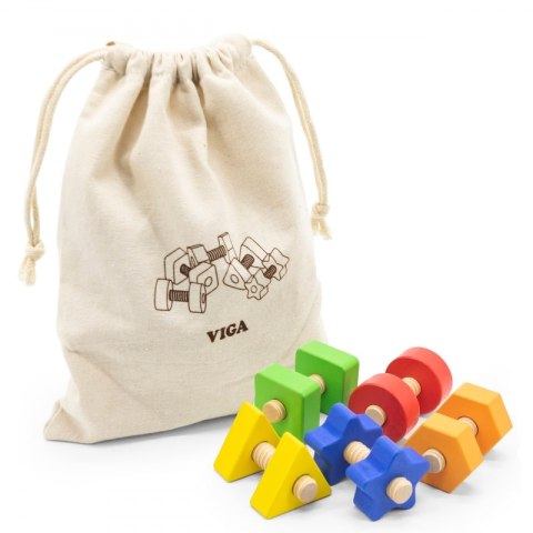 VIGA Nakrętki i Śrubki Dopasuj i Zakręcaj Zabawka Zręcznościowa Viga Toys VIGA Nakrętki i Śrubki Dopasuj i Zakręcaj Zabawka Zręcznościowa Viga Toys