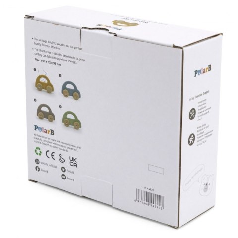 VIGA PolarB Drewniany Samochodzik do Pchania Żółty Viga Toys VIGA PolarB Drewniany Samochodzik do Pchania Żółty Viga Toys