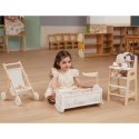 VIGA PolarB Krzesełko do Karmienia dla Lalek Białe Drewniane Viga Toys VIGA PolarB Krzesełko do Karmienia dla Lalek Białe Drewniane Viga Toys