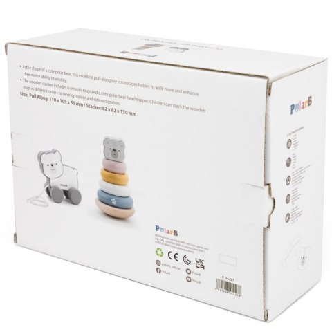 VIGA PolarB Zestaw Miś Polarny Drewniana Piramidka + Miś Polarny do Ciągnięcia Viga Toys VIGA PolarB Zestaw Miś Polarny Drewniana Piramidka + Miś Polarny do Ciągnięcia Viga Toys