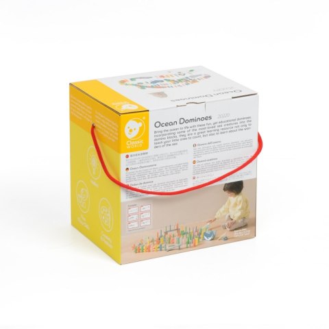 CLASSIC WORLD Drewniane Domino Tor Logiczny Przeszkód Układanka Montessori 100 el. Classic World CLASSIC WORLD Drewniane Domino Tor Logiczny Przeszkód Układanka Montessori 100 el. Classic World