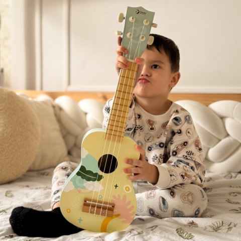 CLASSIC WORLD Drewniane Ukulele Gitara dla Dzieci Niebieskie Classic World CLASSIC WORLD Drewniane Ukulele Gitara dla Dzieci Niebieskie Classic World
