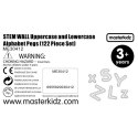 MASTERKIDZ Alfabet Zestaw Liter (Dużych i Małych) do Paneli Ściennych STEM 122 el. Masterkidz MASTERKIDZ Alfabet Zestaw Liter (Dużych i Małych) do Paneli Ściennych STEM 122 el. Masterkidz