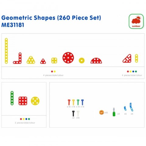 MASTERKIDZ Zestaw Geometrycznych Kształtów Klocków do Paneli Ściennych STEM 260 el. Masterkidz MASTERKIDZ Zestaw Geometrycznych Kształtów Klocków do Paneli Ściennych STEM 260 el. Masterkidz