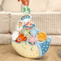 TOOKY TOY Kosmiczny Śpiący Księżyc Balansująca Układanka Drewniana Nawlekanka Montessori Kosmos Tooky Toy