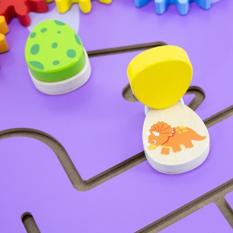 VIGA Drewniana Tablica Sensoryczna-Manipulacyjna EDU Triceratops Viga Toys VIGA Drewniana Tablica Sensoryczna-Manipulacyjna EDU Triceratops Viga Toys