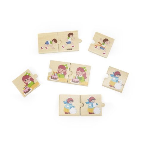 VIGA Drewniana Układanka Puzzle Dopasuj Czynności Dzieci Viga Toys VIGA Drewniana Układanka Puzzle Dopasuj Czynności Dzieci Viga Toys