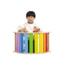 VIGA Drewniany Bujak Mostek 2w1 Huśtawka Montessori Tęczowa Viga Toys