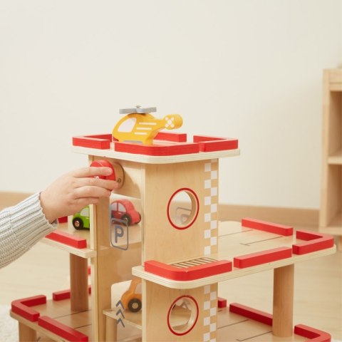 VIGA Drewniany Parking dla Samochodzików z Windą 4 Autka Helikopter Viga Toys VIGA Drewniany Parking dla Samochodzików z Windą 4 Autka Helikopter Viga Toys