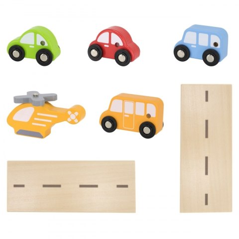 VIGA Drewniany Parking dla Samochodzików z Windą 4 Autka Helikopter Viga Toys VIGA Drewniany Parking dla Samochodzików z Windą 4 Autka Helikopter Viga Toys