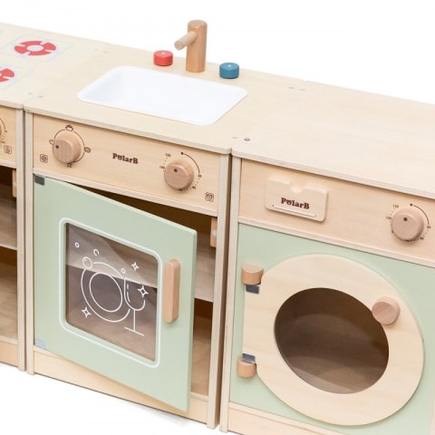 VIGA PolarB Drewniany Zestaw Kuchenny XL Pralka Kuchenka Zmywarka - Zielony Viga Toys VIGA PolarB Drewniany Zestaw Kuchenny XL Pralka Kuchenka Zmywarka - Zielony Viga Toys