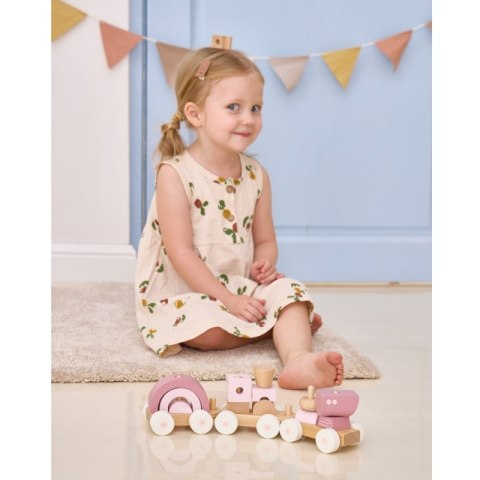 VIGA PolarB Różowa Kolejka Pociąg z Wagonikami Klocki Viga Toys VIGA PolarB Różowa Kolejka Pociąg z Wagonikami Klocki Viga Toys