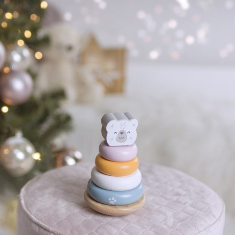 VIGA PolarB Zestaw Drewniana Piramidka + Przebijanka z Młoteczkiem Miś Polarny Montessori Viga Toys VIGA PolarB Zestaw Drewniana Piramidka + Przebijanka z Młoteczkiem Miś Polarny Montessori Viga Toys