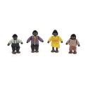 VIGA Zestaw Drewnianych Laleczek Materiałowe Ubranka 4 szt Ciemnoskóre Viga Toys VIGA Zestaw Drewnianych Laleczek Materiałowe Ubranka 4 szt Ciemnoskóre Viga Toys