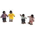 VIGA Zestaw Drewnianych Laleczek Materiałowe Ubranka 4 szt Ciemnoskóre Viga Toys VIGA Zestaw Drewnianych Laleczek Materiałowe Ubranka 4 szt Ciemnoskóre Viga Toys