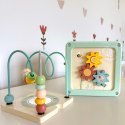 WOOPIE GREEN Drewniana Kostka Aktywności Multifunkcyjna Edukacyjna Sorter Woopie Let's Go Green