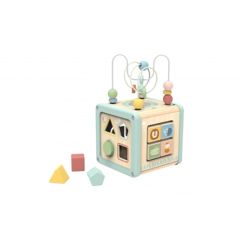 WOOPIE GREEN Drewniana Kostka Aktywności Multifunkcyjna Edukacyjna Sorter Woopie Let's Go Green WOOPIE GREEN Drewniana Kostka Aktywności Multifunkcyjna Edukacyjna Sorter Woopie Let's Go Green