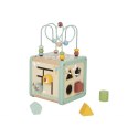WOOPIE GREEN Drewniana Kostka Aktywności Multifunkcyjna Edukacyjna Sorter Woopie Let's Go Green