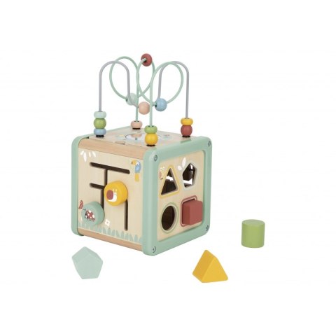 WOOPIE GREEN Drewniana Kostka Aktywności Multifunkcyjna Edukacyjna Sorter Woopie Let's Go Green WOOPIE GREEN Drewniana Kostka Aktywności Multifunkcyjna Edukacyjna Sorter Woopie Let's Go Green