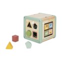 WOOPIE GREEN Drewniana Kostka Aktywności Multifunkcyjna Edukacyjna Sorter Woopie Let's Go Green