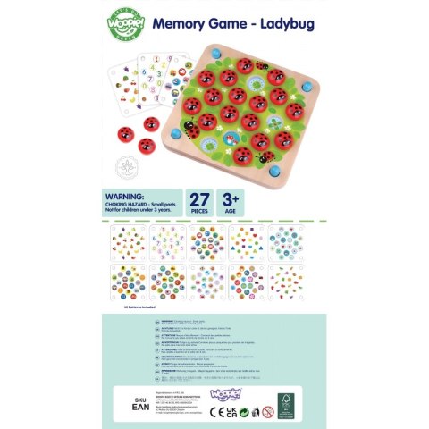 WOOPIE GREEN Memory Drewniana Gra Pamięciowa Edukacyjna Układanka Biedronka Woopie Let's Go Green WOOPIE GREEN Memory Drewniana Gra Pamięciowa Edukacyjna Układanka Biedronka Woopie Let's Go Green