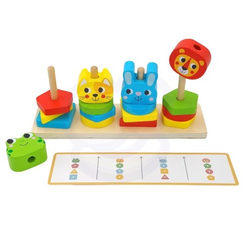WOOPIE GREEN Układanka Montessori Piramidka Zwierzątka 27 el. FSC Woopie Let's Go Green WOOPIE GREEN Układanka Montessori Piramidka Zwierzątka 27 el. FSC Woopie Let's Go Green