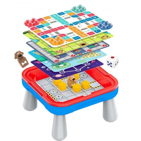 WOOPIE Stolik Gier Planszowych Logicznych 65 el. Zestaw 10w1 Woopie WOOPIE Stolik Gier Planszowych Logicznych 65 el. Zestaw 10w1 Woopie