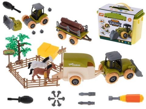 Gospodarstwo rolne farma traktor maszyny rolnicze zwierzęta zagroda konie + śrubokręt Kik sp. z o.o. sp. k.